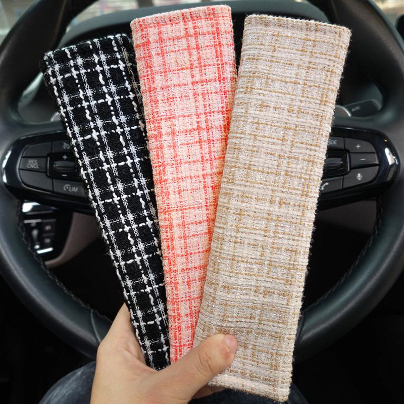 Coarse Cloth Little Coco Style Car Seatbelt Shoulder Pad for Girls - Anti-Chafing and Fragrant Mesh Car Interior Decor