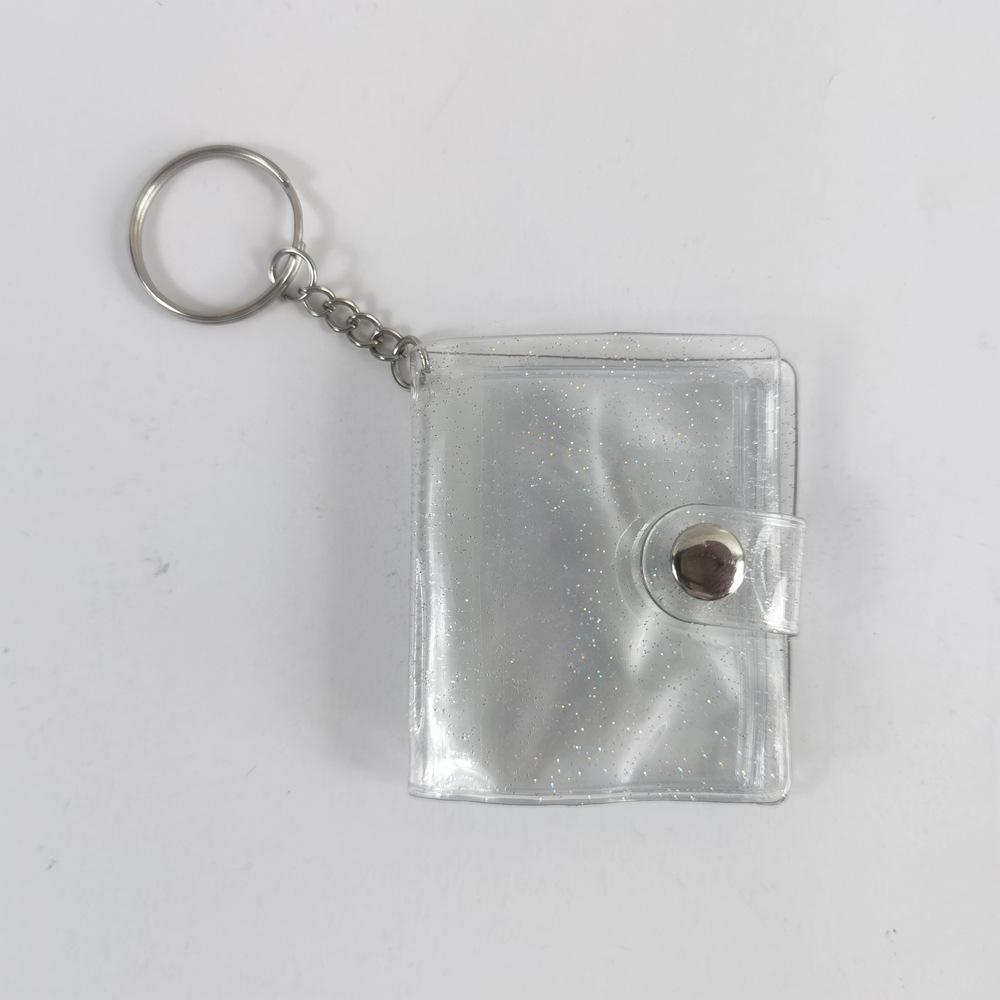 Mini 1-2 Inch Photo Album with Keychain and Stickers for Children's Memories