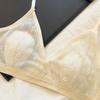 Ultra-thin Women's Wire-Free Triangle Cup Bra Lifting Anti-Drooping Push-Up Sweet Underwear