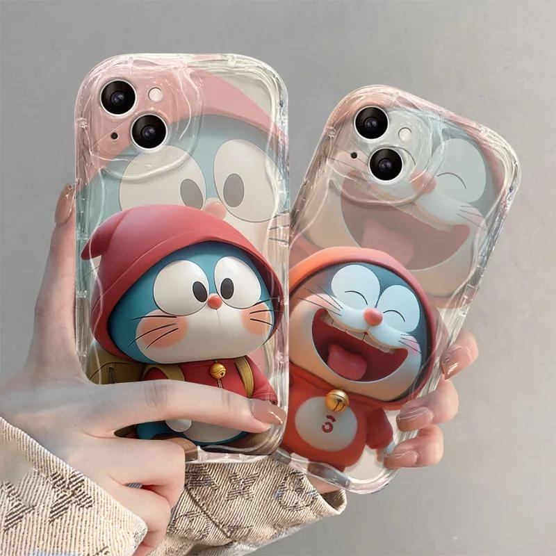 Small bell Dora is suitable for Apple 13promax mobile phone case iPhone15plus anti-drop 14 transparent 12 soft xs.