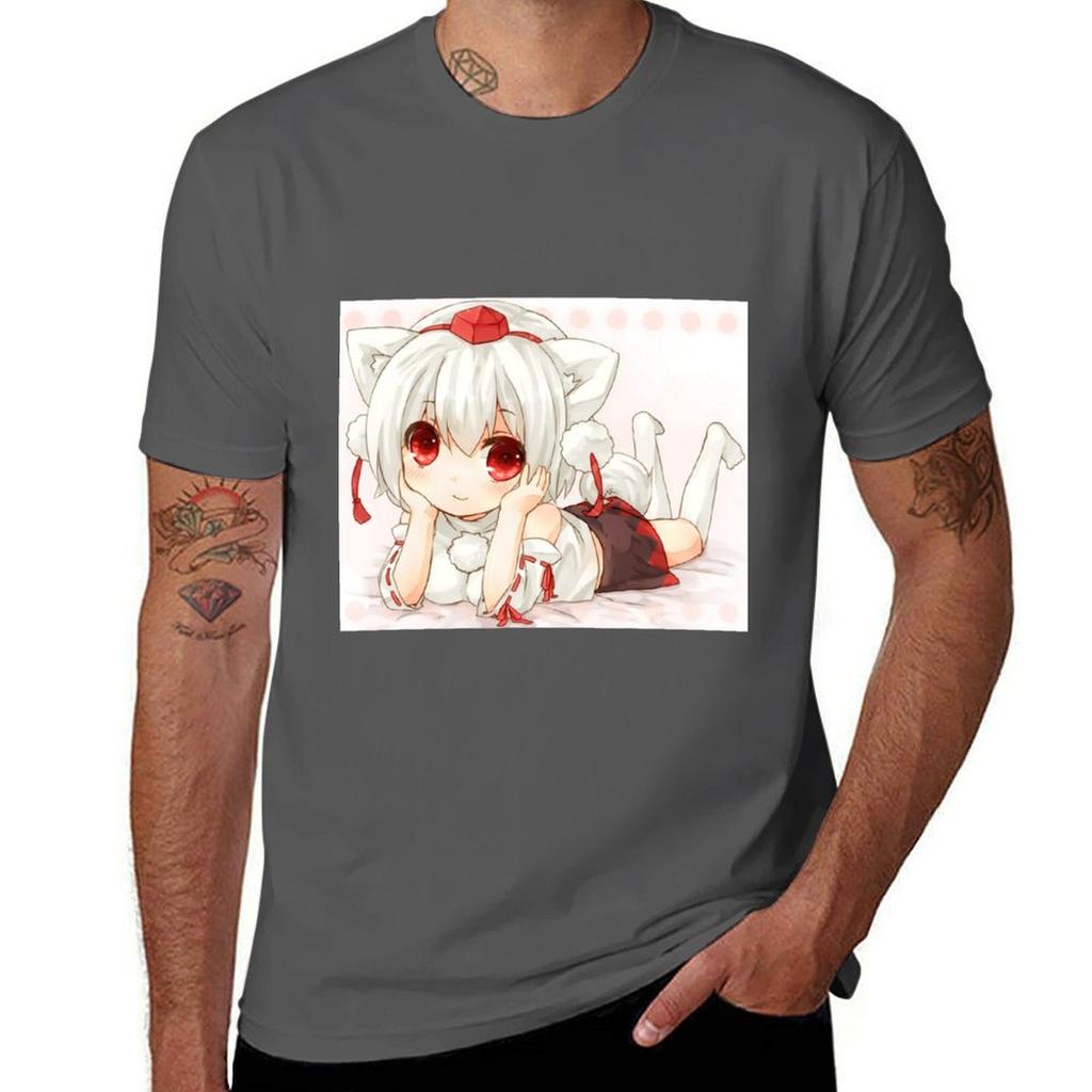 Cute Anime Wolf Girl TShirt Casual Loose Short Sleeve Tee for Unisex