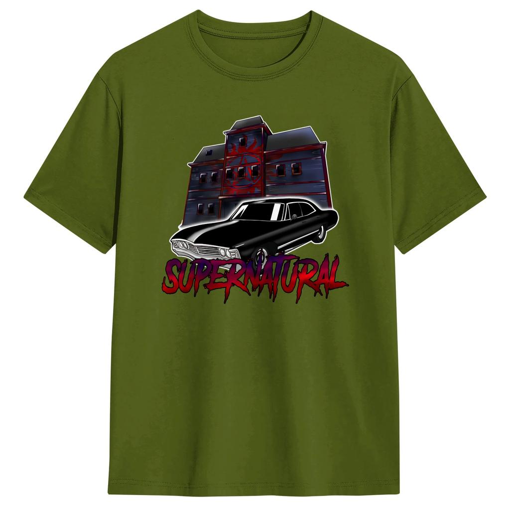 SupernaturAl Impala TShirt Summer Cotton T Shirts For Male Hip Hop Pattern Tshirt Short Sleeve Classic Tees