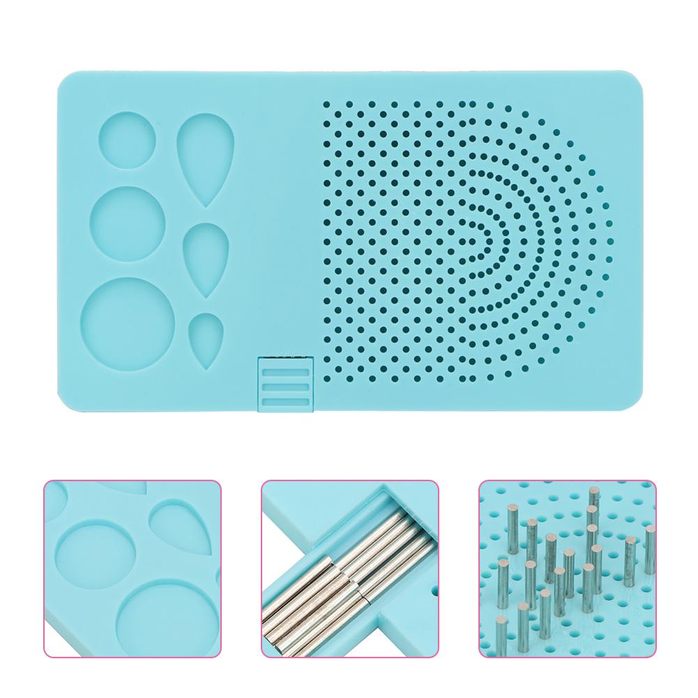 1 Set of Derivative Paper Winding Disc 20 Roots Needle Plate   Grid Tool(Blue)