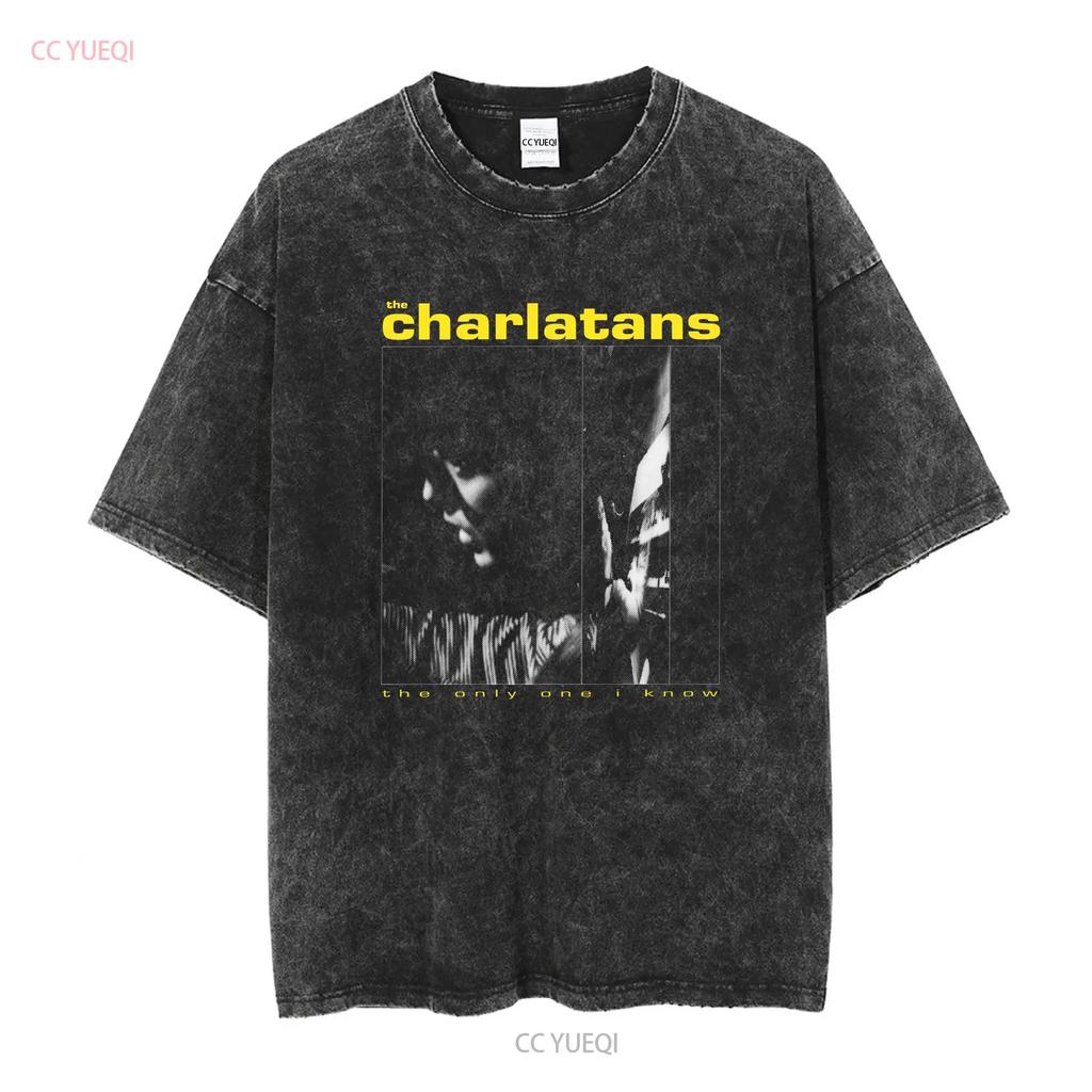 VINTAGE 1990 THE CHARLATANS INDIE ROCK TOUR CONCERT T SHIRT MADCHESTER BRITPOP Vintage Washed Homme Stretched Fashion