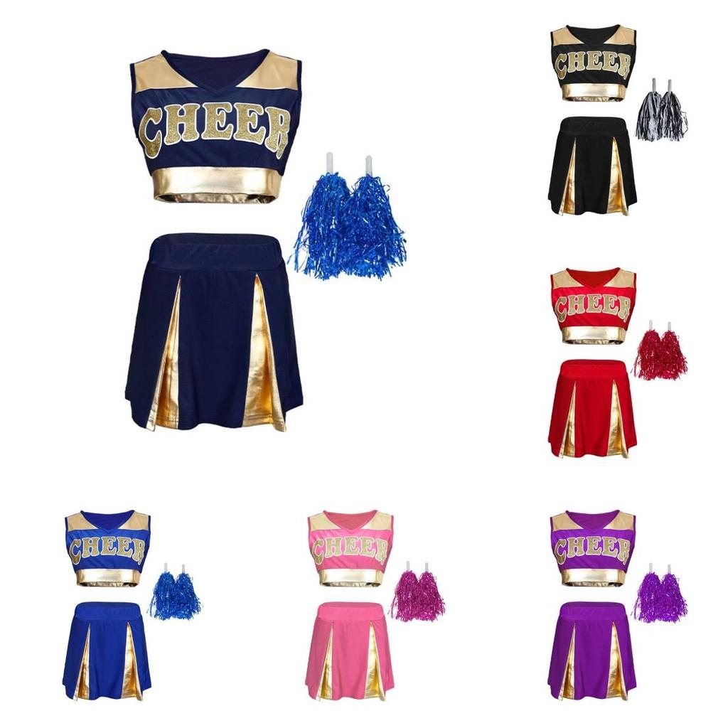 Cheerleading Dance Performance Uniform Short Skirt Suit Halloween Gift Party