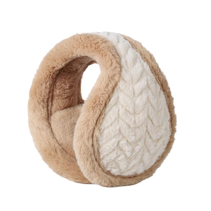 Protetores de Orelha de Pelúcia Dobráveis de Inverno - Quentinhos e Fofos de Pele Sintética de Coelho para Mulheres