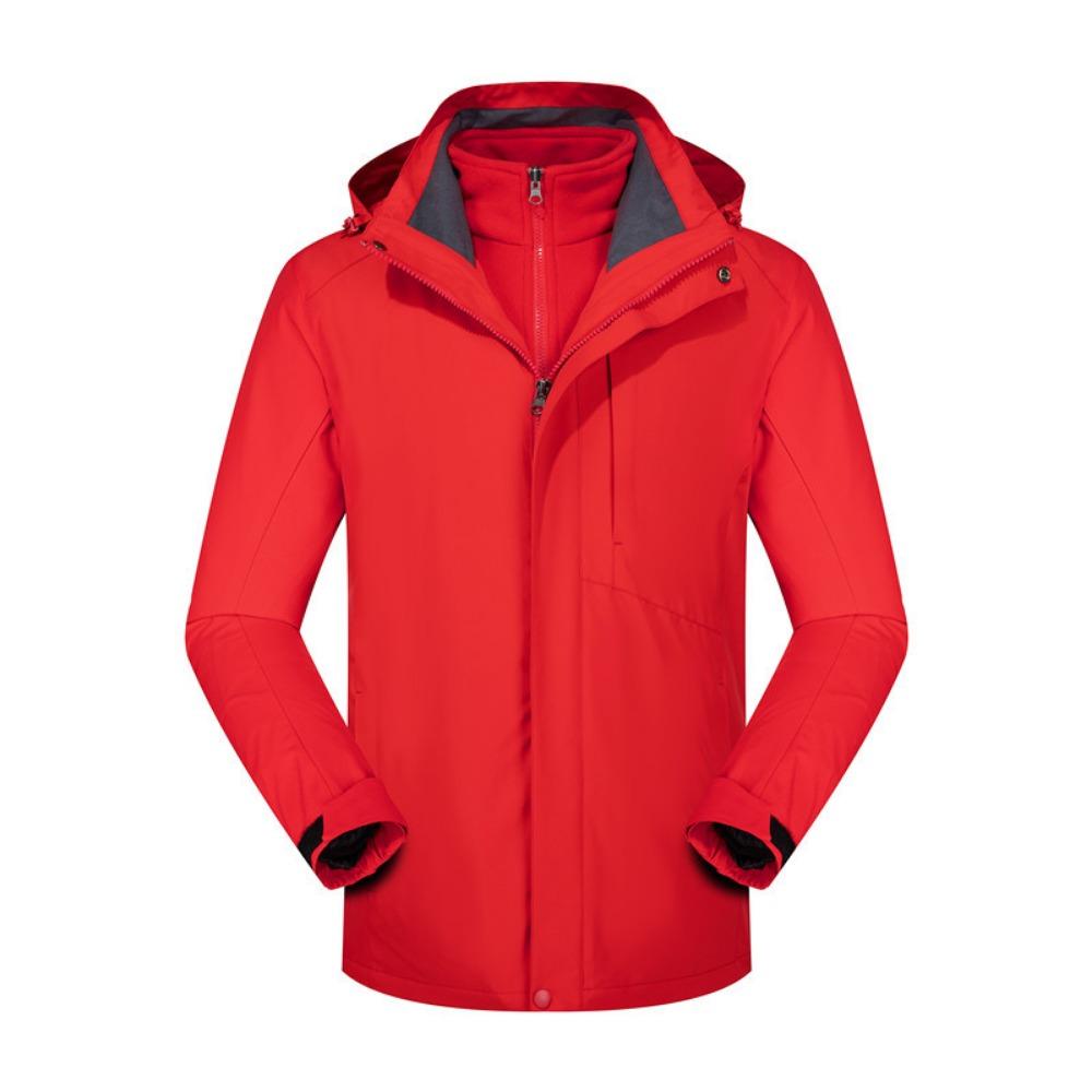 Jacket Women's Windproof Waterproof Removable Fleece Jacket Men's Warm