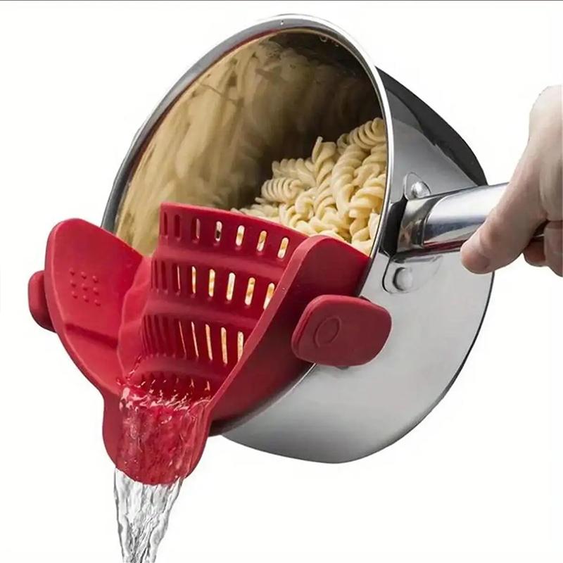 For Pots Pans and Bowls Kitchen Pot Strainer Strainer Pot Strainer Adjustable Clip on Strainer