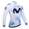 Movistar Autumn Pro Team Cycling Jersey19D Bib Set MTB Uniform Bicycle Clothing Quick Dry Bike Clothes Mens Long Cycling Wear