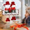 Festival Double Face Santa And Reindeers Hanging Decoration Outdoor Christmas Decorations