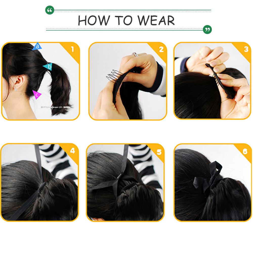 Lange, gerade Pferdeschwänze für Frauen, hitzebeständige synthetische Kordelzug-Pferdeschwanzverlängerungen aus Kunsthaar