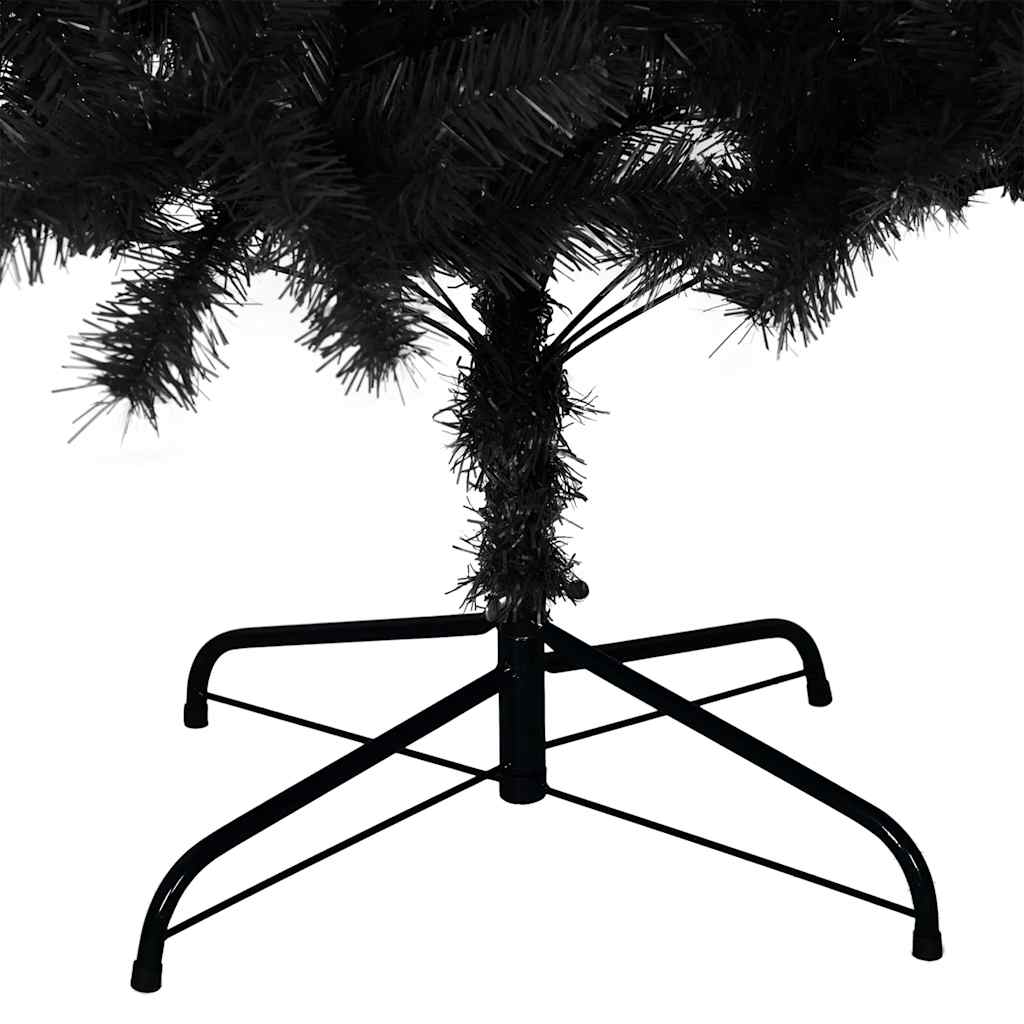Artificial Black Christmas Tree with Stand 180 Cm PVC