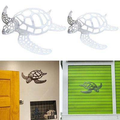 2x Metall Eisen Schildkröte Ornament Statue Deko Geschenk