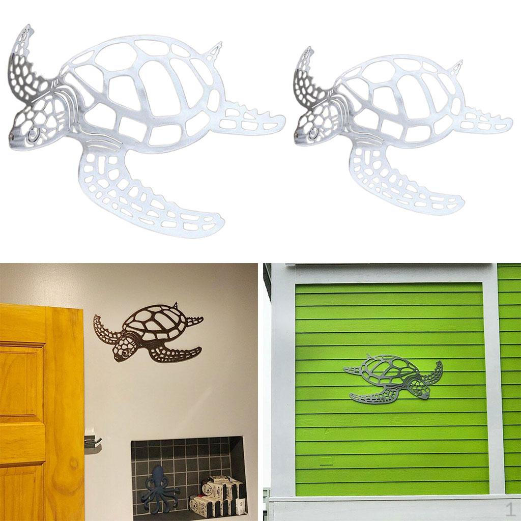 

2x Металлическая Железная Статуэтка Черепахи Декор Подарок