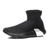 Li-Ning Seamless High-Top Running Shoes Men Sneakers Black White AGLM197-2