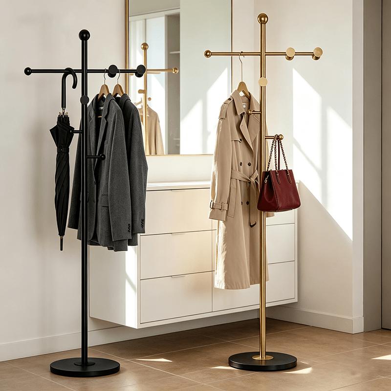 66 Inch Tall Modern Coat Rack, Gold Coat Tree Freestanding, Heavy-Duty Metal Coat Rack Freestanding with Sturdy Marble