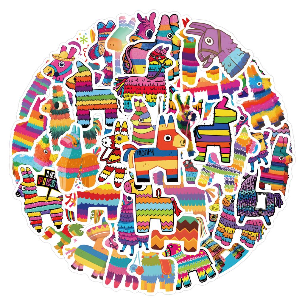 60 New Pinata Doodle Stickers Decorative Notebook Suitcase Cartoon Stickers