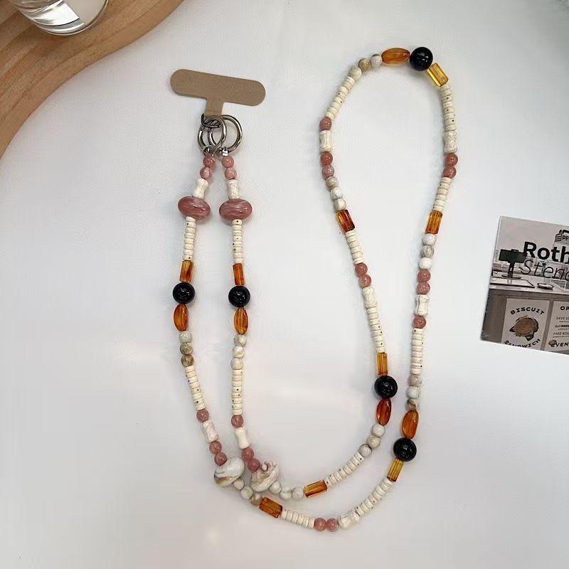 Handmade Amber Phone Lanyard With Long Pvc Strap For Universal Use