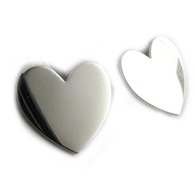 [N2227] - Silver 'Card Games' Earrings (heart)