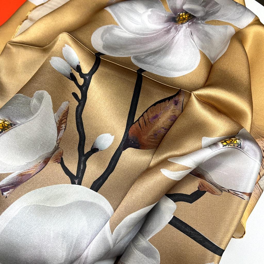 High-End Shawl With Cheongsam Silk Scarf Women'S Silk Retro Autumn And Winter Versatile And Changeable Sunscreen Silk Scarf