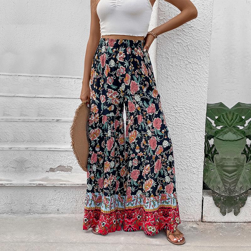 Sommer Damen Hosen Mode lose lässig große ausgestellte Hose mit weitem Bein