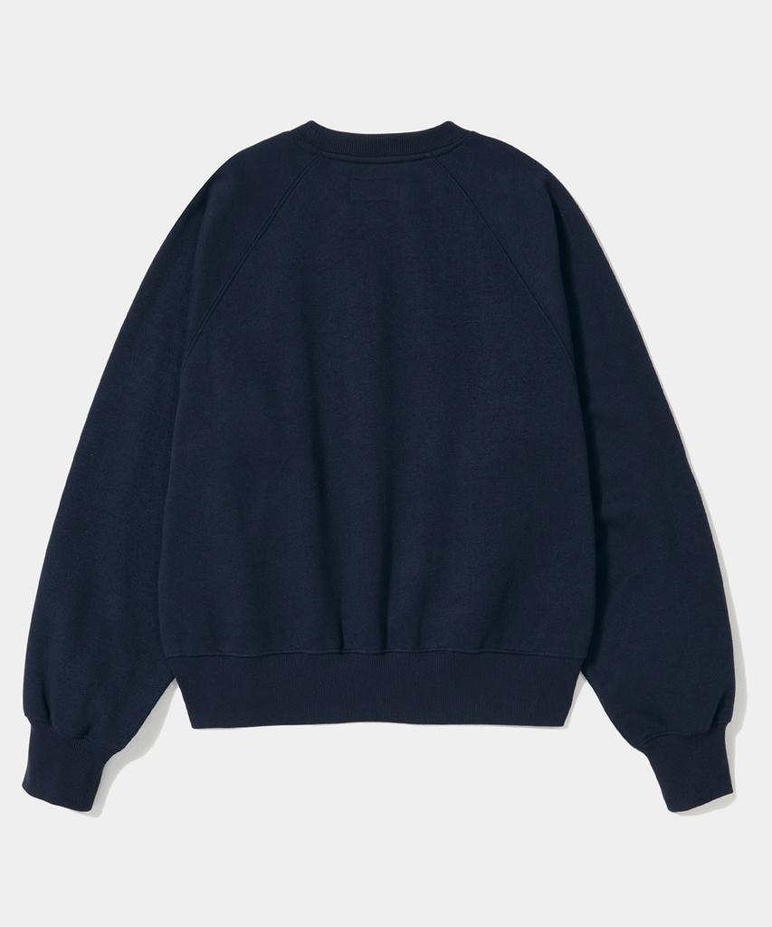 COLUMBIA UNIVERSITY 8Bit Crop Fleece Women Crew Neck _Navy