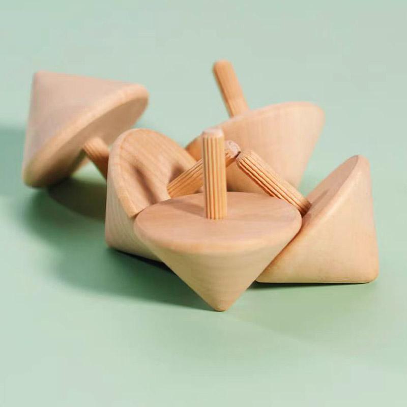 6Pcs Unfinished Wooden Spinning Top For Kids Birthday Small Gifts Art Craft Supplies Party Favors Classroom Prizes Boys Girls