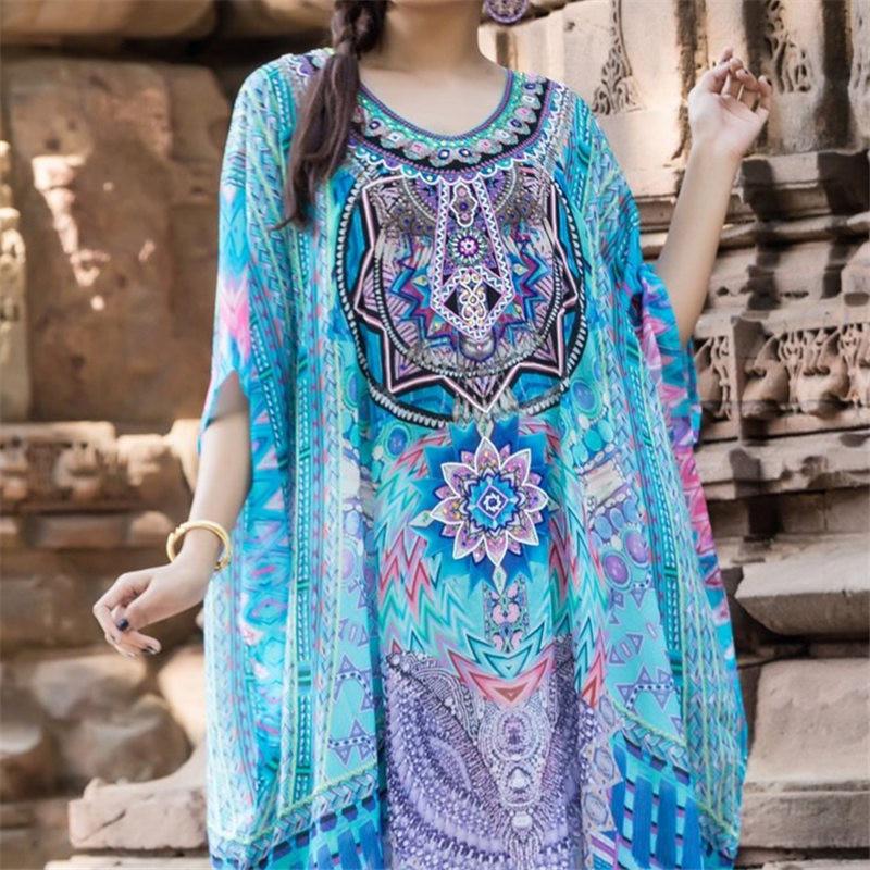 Cumpără Boho Imprimate Femei Caftan Plaja Rochie De Baie Costum Acoperi Pană Vara Tunica Pentru Femeie Beachwear La Prețuri Mici Livrare Gratuită Recenzii Cu Poze Reale Joom