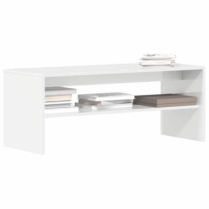 VidaXL Meuble TV Blanc brillant 100 x 40 x 40 cm Aggloméré 861118