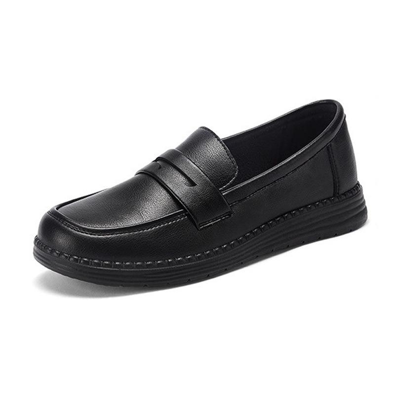 Soft-soled leather shoes versatile flat-soled new small mother dress high-end single shoes
