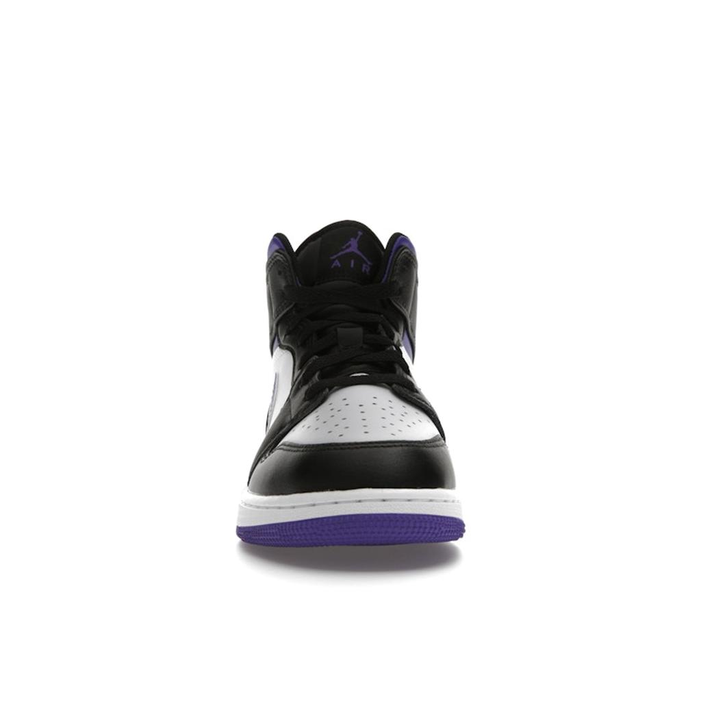 Air Jordan 1 Mid GS Dark Iris Kinder-Sneaker Lila Schwarz Weiß 554725-095