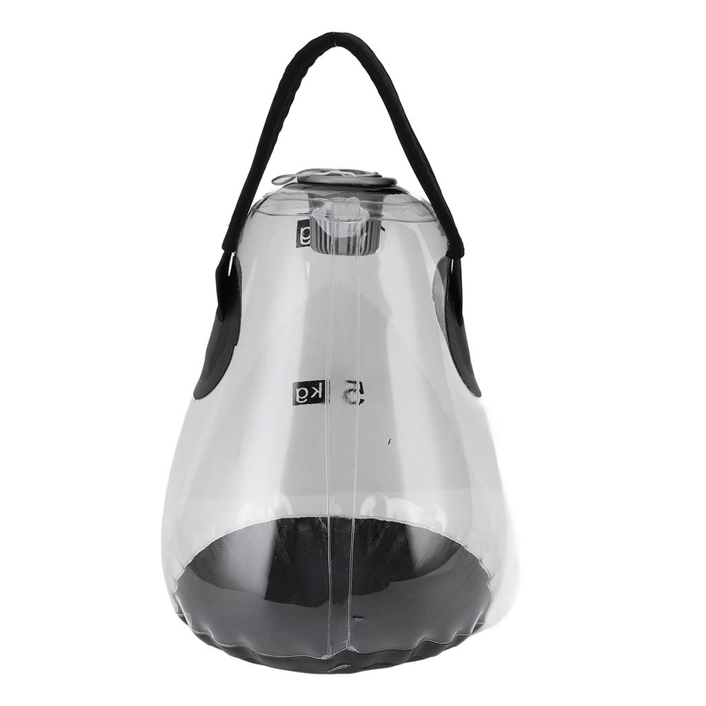Inflatable Water Bag Dumbbell Transparent PVC Handheld Water Weight Bag for Home Gym Fitness Workout 10kg Capacity