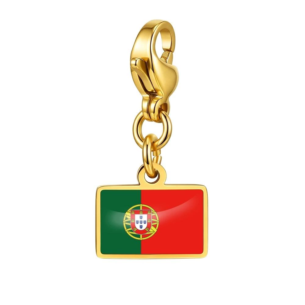 Country Flag Charms 10 Mm Pendant Necklace Bracelet Keychain Bagchain Stainless Steel Jewelry A Commemorative Gift For A Friend