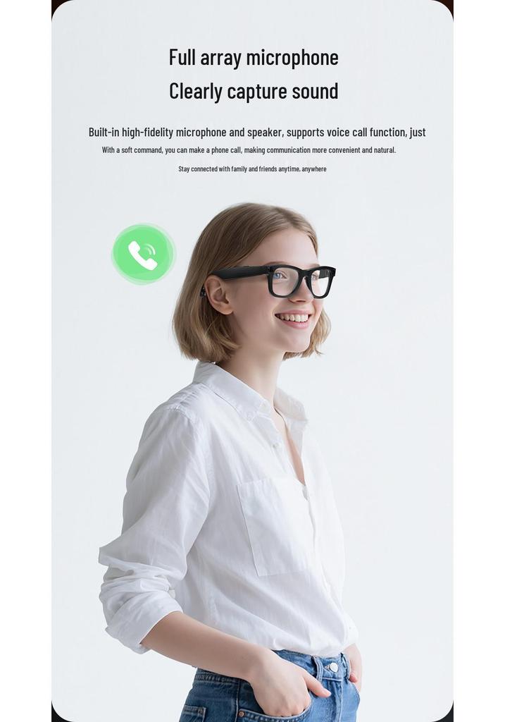 AI Electrochromic Glasses HD 800W, 4K Image Quality with Real-Time Image Translation – Black Technology