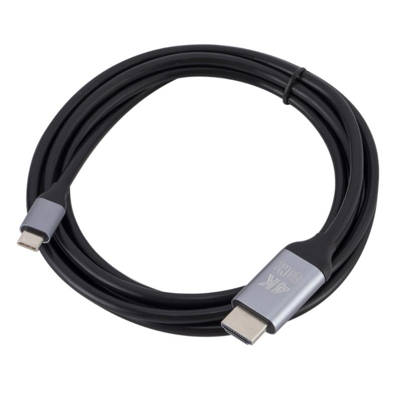 USB 3.1 Type C To Mini Adapter Cord Converter Cable 4K 60HZ/4K 30HZ HDR10 Support Suitable For Laptop TV Projector 180cm