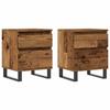 VidaXL Tables de chevet 2 pcs vieux bois 40x35x50 cm bois d’ingénierie 857437