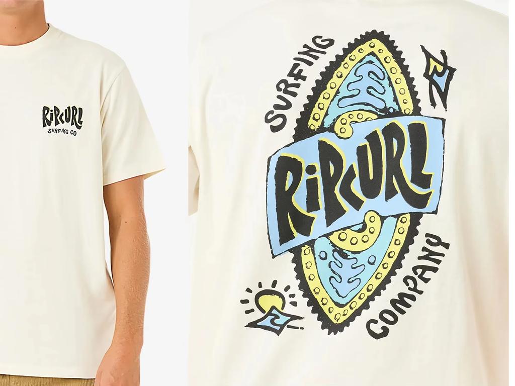 Nové Venkovní tričko RIPCURL s potiskem písmen Krátký rukáv Venkovní sporty Surfing Krátký rukáv Sportovní Fitness Pohodlí