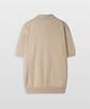 MANNERGRAM Nouvelle Fine Cashmere Cotton Polo Short Sleeve Knit Beige