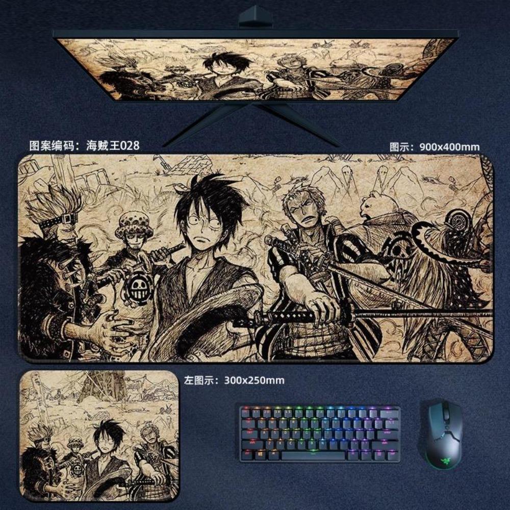 Nautical King Animation Periphery Cute ONE PIECE Leather Mouse Pad Boys Oversized Small E-sports Game Office Computer Keyboard Pad Notebook Table Mat
