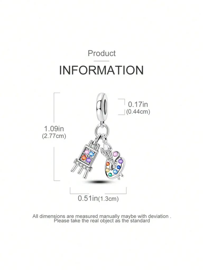 Copper Colors Art Festival Painting Boardbeads Charm Pendant For Original Bracelet For Women Diy Jewelry Love Gift