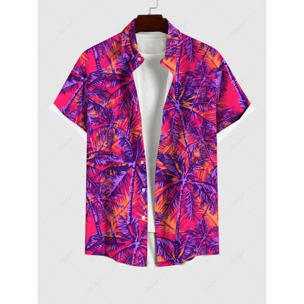 

Fashion Men s Hawaiian Shirt 3D Printed Short Sleeved Button Down Lapel Shirts Oversized Tops 2025 Summer Casual Aloha shirts S
