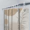 Abstract Art Shower Curtain for Modern Bathroom Decor Minimalist Design with Soft Colors and Plant Patterns Waterproof Polyester
