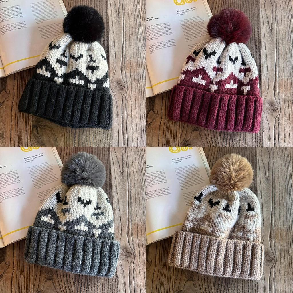Retro Knitting Trendy High Top Beanie Warmth Comfort Autumn Winter Hat Female
