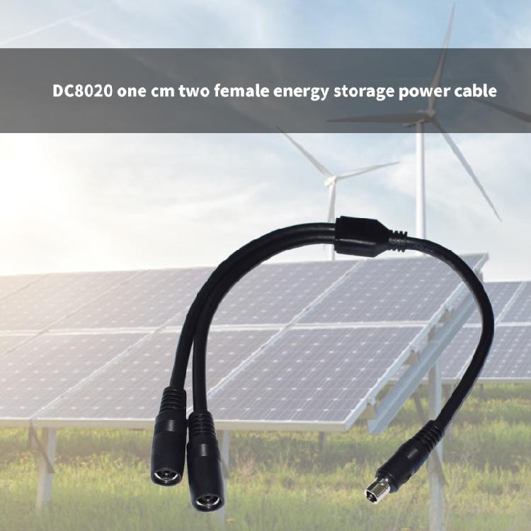 40cm/15.75inch DC8020 1 Stecker auf zwei Buchsen Stromkabel Kupfer Verbindungsdraht 2-in-1 Ladekabel für Solarmodul