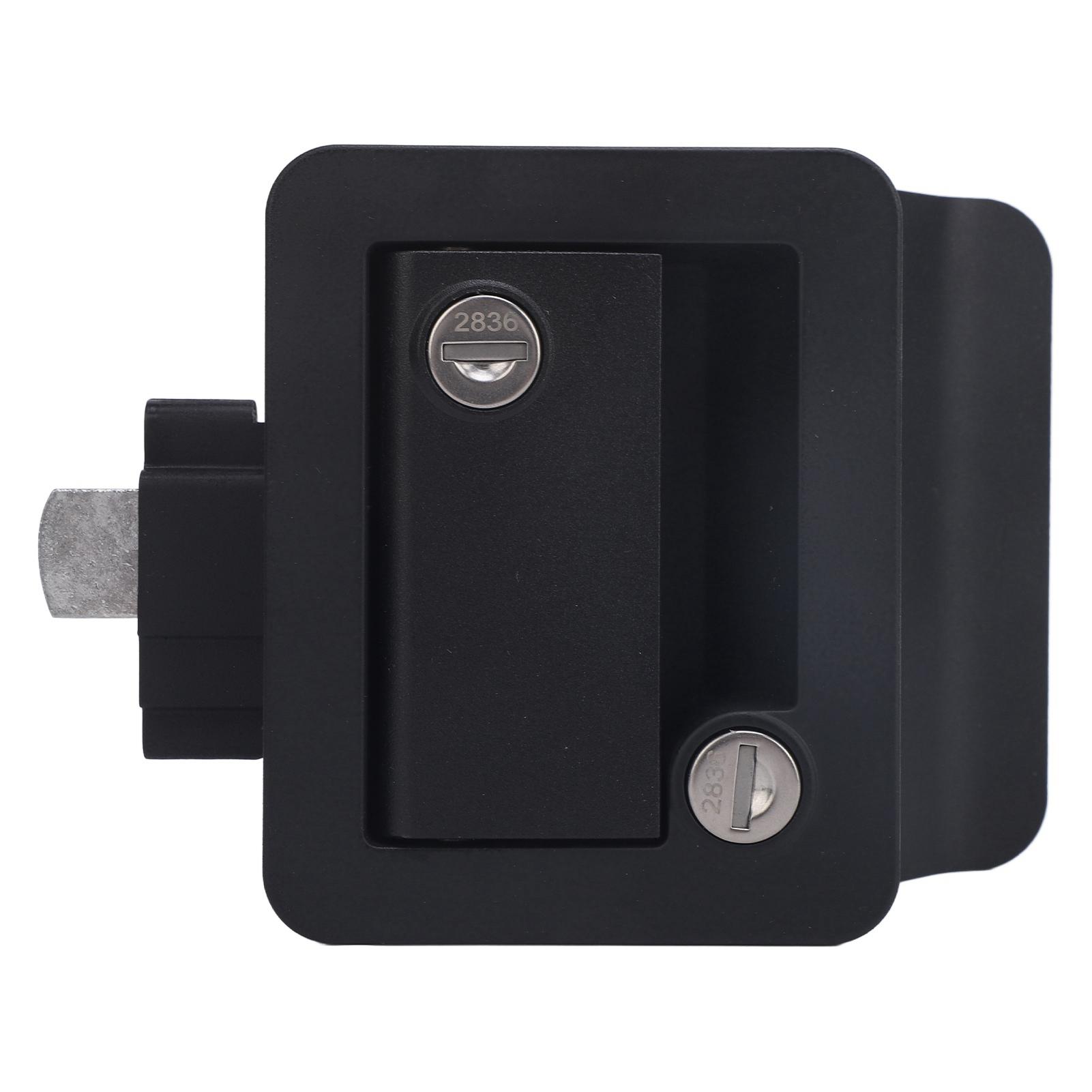 

Дверной замок для автофургона с засовом, защелка для ручки двери, защелка для входной двери черного цвета для прицепа