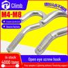 Stainless Steel 304 Open Eye Screw Hook M4/M5/M6/M8