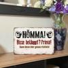 1PC HÖMMA! Funny German Tin Sign, Retro Metal Plaque 8x12, Humorous DIY Quote Wall Art for Garage Man Cave Home