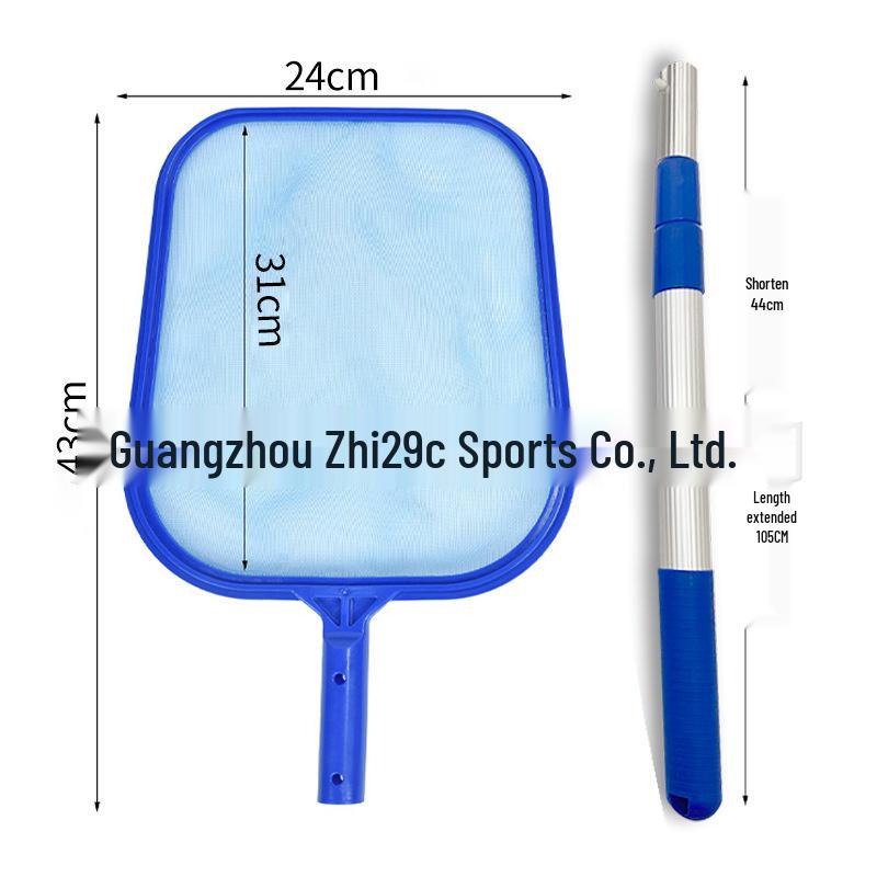 Three-Section Pool Skimmer Net with Snap-Button Pole