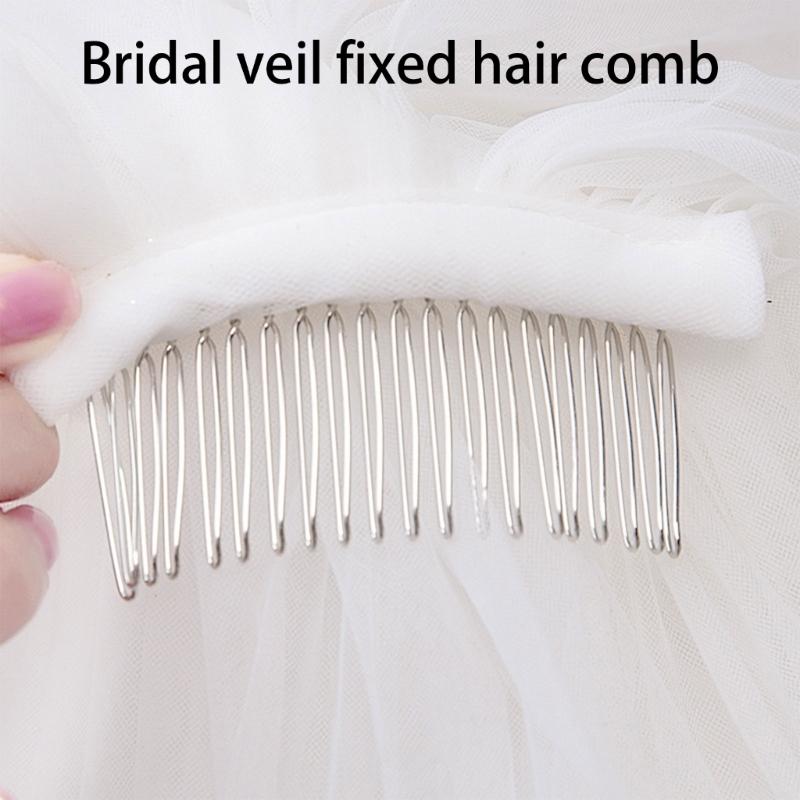 10pack Metal Bridal Wedding Comb Slide Bun Holder Headpieces Clips Grips for Elegant Wedding Accessories