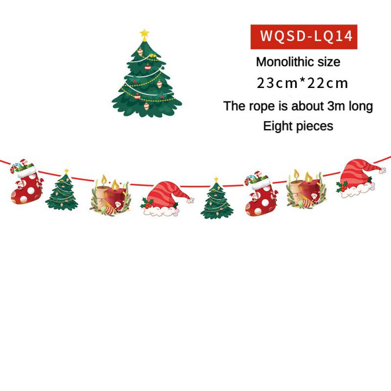 Christmas Banner 2024 Merry Christmas Decorations For Home Garland Santa Claus Navidad For Xmas Gift Noel Decor New Year 2025